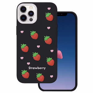 Strawberry case for iPhone 12 / 12 Pro 6,1" black