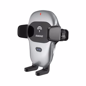 Dudao Automatic Car Holder with Built-in Qi 15W Wireless Charger Gray (F20xs)