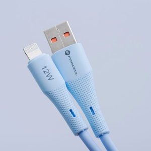 Kabelis FORCELL F-ENERGY C341 USB A į Micro USB QC3.0 2,4A 18W Silikoninis 1 m mėlynas (m)