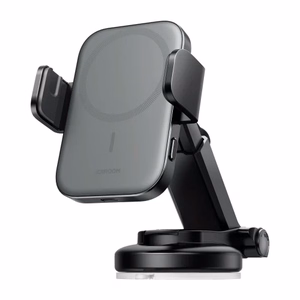 Automobilinis laikiklis Joyroom Electric Holder juodas (15W / Magsafe suderinamas) (magnetinis / lipni pagalvėlė)