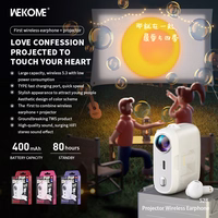 WEKOME S28 Pop Digital Series - Bluetooth V5.3 TWS wireless ausinės with charging dėklas with projector function (baltas)