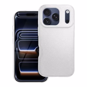 Žvilgantis dėklas telefonui IPHONE 17 Pro - sidabrinis