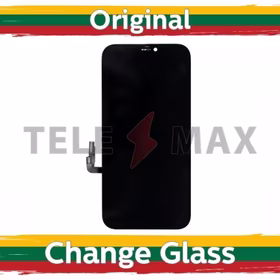 Ekranas skirtas iPhone 12 / 12 Pro juodas (Atnaujintas: Telemax)