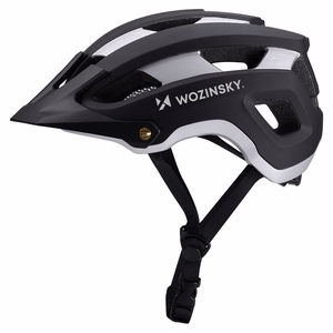 Wozinsky MTB велосипедный шлем со съемным козырьком, легкий L - черный и серебристый