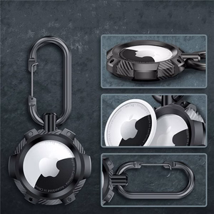 Tech-Protect TPUCarbon dėklas Apple AirTag - juodas