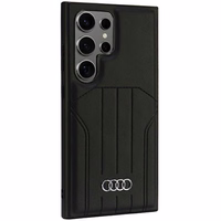 Audi Sintetinės odos Magnetinis dėklas telefonui S24 Ultra S928 juodas/juodas kietas dėklas AU-TPUPCMS24U-Q5/D1-BK
