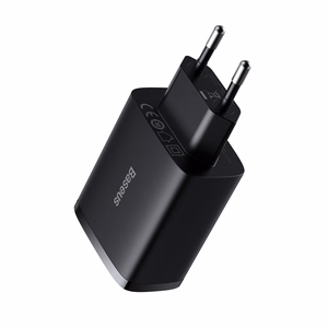 Baseus įkroviklis Compact 3 x USB juodas 17w