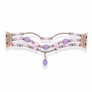 Apyrankė Apple Watch 42/44/45 dizainas 4 auksinė-violetinė