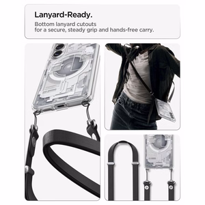 Spigen Ultra Hybrid Mag MagSafe Dėklas for Samsung Galaxy S26 Zero One - Clear and baltas