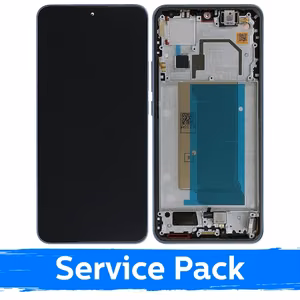 LCD ekranas skirtas Xiaomi 13T (13T Pro) su rėmeliu / Alpine Blue / (Service Pack)