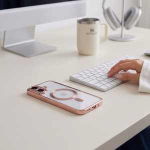 Tech-Protect MagFlex dėklas, skirtas iPhone 17, skaidrus rožinis