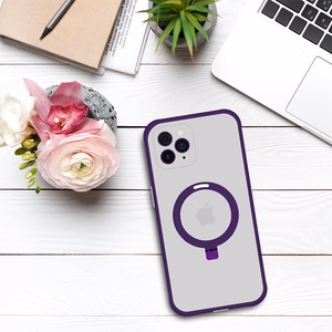Dėklas telefonui su stovu MagSafe IPhone 11 Pro Max (m) - violetinis