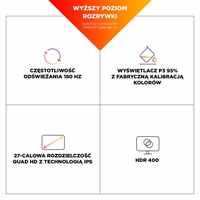 HP OMEN žaidimų monitorius su 27 colių QHD 180 Hz ekranu – 27q G2