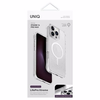 Uniq LifePro Xtreme Magnetinis Įkrovimo dėklas telefonui iPhone 16 Pro Max - Skaidrus