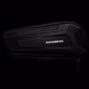 Rockbros B67 vandeniui atsparus dviračio rėmo krepšys - juodas