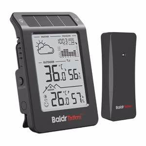 BALDRTHERM B0596WT2H2P-V1 Solar-Powered Weather Station (Black)