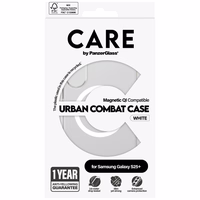 CARE by PanzerGlass Flagship Urban Combat White QI dėklas telefonui Samsung Galaxy S25+ - permatomas