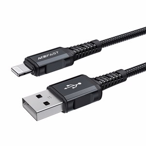 Acefast MFI USB - Lightning кабель 1.8m, 2.4A чёрный (C4-02 A Black)