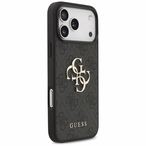 Guess 4G Didelio logotipo dėklas telefonui iPhone 17 Pro Max - juodas