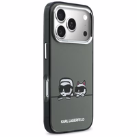 Karl Lagerfeld IML Karl & Choupette Peekaboo Logo MagSafe Dėklas for iPhone 17 Pro Max - juodas