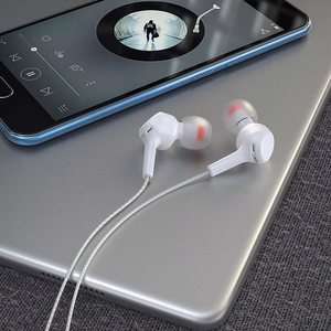 HOCO laidinės ausinės Jack 3,5 mm su mikrofonu M78 baltos