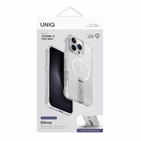 Uniq Eleva dėklas su Vertica stovu iPhone 16 Pro Max telefonui - permatomas