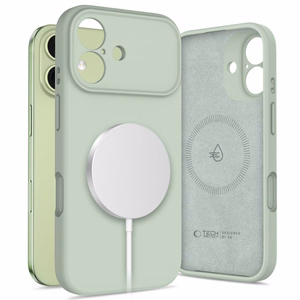 Tech-Protect silikoninis MagSafe dėklas iPhone 17 žalias