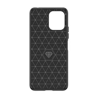 Lankstus anglies rašto dėklas telefonui Xiaomi Redmi 12 Carbon Case - juodas