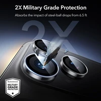 ESR Armorite kameros apsauga iPhone 14 Pro / Pro Max / 15 Pro / Pro Max / 16 Pro / Pro Max / 17 Pro / Pro Max - skaidrus