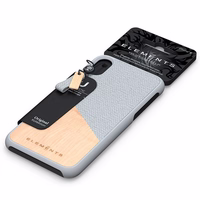 Nordic Elements Original Hel - dėklas iPhone Xs Max with real maple wood (Light Grey)