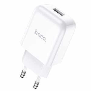 Įkroviklis Hoco USB A 2A 10W + kabelis USB A į USB C N2 baltas