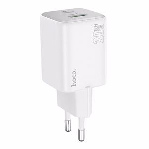Įkroviklis Hoco USB A + USB C QC3.0 PD 3A 20W N41 baltas
