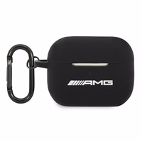AMG AMAPRBK AIRPODS PRO DĖKLAS JUODAS/JUODAS SILIKONINIS BIG LOGO