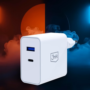 3mk FlowPower 45W 1A1C PD3.0 QC4+ sieninis įkroviklis - baltas
