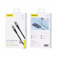 FONENG laidas X112 USB-C - Lightning PD 27W 1M juodas