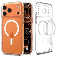 Spigen Ultra Hybrid Magnetinis dėklas telefonui iPhone 17 Pro - skaidrus ir baltas