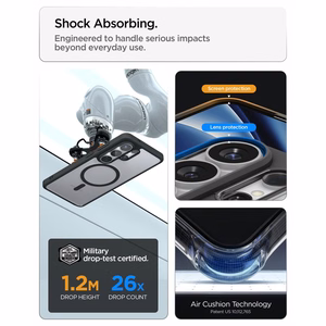 Spigen Ultra Hybrid Mag MagSafe dėklas skirtas Samsung Galaxy S26 Ultra - skaidrus juodas