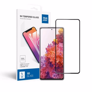 Apsauginis stiklas Blue Star - SAMSUNG Galaxy S20 FE pilnas paviršius (pilnas klijavimas/draugiškas dėklui) - juodas Apsauginis stiklas Blue Star