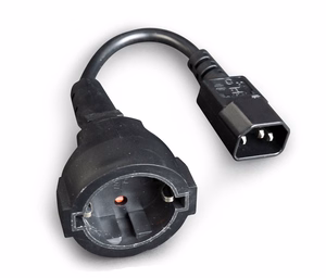 Gembird PC-SFC14M-01 maitinimo adapteris IEC320 C14 -> SCHUKO (F) ant 15 cm laido