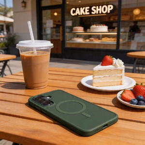 Tech-Protect Magmat MagSafe dėklas skirtas Samsung Galaxy A36 / A56 / A37 5G - matinė žalia