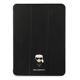 Karl Lagerfeld Saffiano Ikonic Karl dėklas iPad 12.9" Pro 2021 - Juodas
