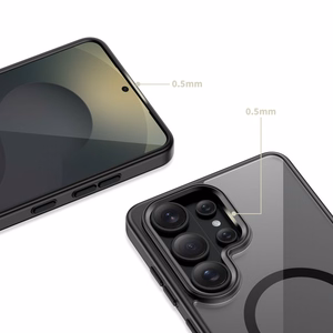 Tech-Protect Magmat MagSafe Dėklas for Samsung Galaxy S26 Ultra - skaidrus juodas