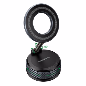 Borofone automobilinis laikiklis BH144 Custodio vakuuminis magnetinis laikiklis su siurbtuku juodas