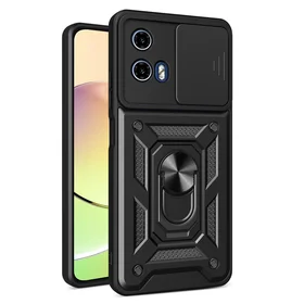 "Defender Slide" dėklas "Motorola Moto E14 / G24 / G04", juodos spalvos