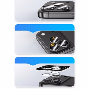 Benks Grūdintas stiklas Glass Warrior Objektyvo apsauginis stiklas kamerai Iphone 17 Pro/17 Pro Max (lęšio 3 vnt.) skaidrus