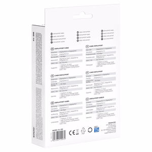 Savio CL-210 „DisplayPort“ kabelis 2 m Juoda