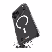 Puro Impact skaidrus D3O TPU+PC magnetinis dėklas telefonui iPhone 17 Pro - permatomas