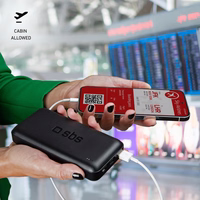 Išorinė baterija SBS TTBB20000PD20K 20000 mAh 20W PD USB-C, USB-A, Micro-USB - juoda