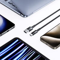 Tech-Protect UltraBoost USB-C / USB-A kabelis 66W 6A 0.25m - pilkas