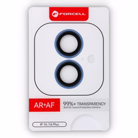 Forcell Premium grūdintas kameros objektyvo stiklas – iPhone 16 / 16 Plus ultramarino spalvos